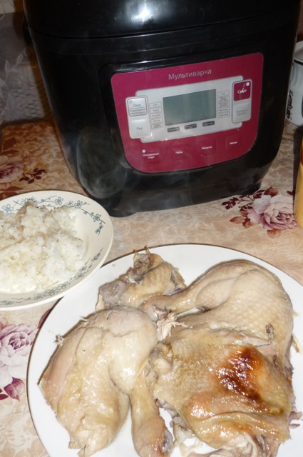 «Курица жареная с рисом» в мультиварке Vitek