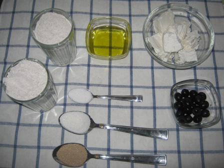 Ржаной хлеб с брынзой и маслинами в мультиварке_Ингредиенты