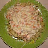 Рецепт для мультиварки - Спагетти с креветками в чесночном соусе
