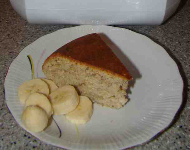 Фото рецепта: "Банановый пирог с овсянкой" в мультиварке Philips